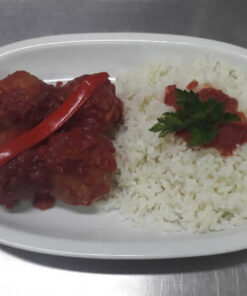 ALBÓNDIGAS CON ARROZ.