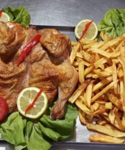 POLLO ENTERO CON GUARNICIÓN